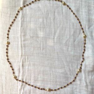 Swarovski lavender and pearl necklace